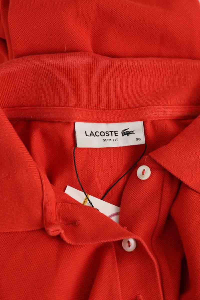 Polo Lacoste Rouge en Coton