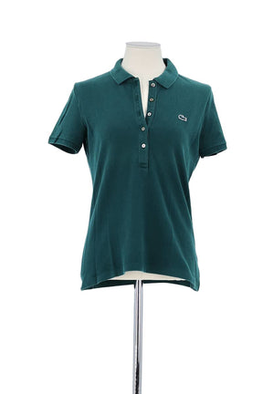Polo Lacoste Vert en Coton, taille L - Seconde Main