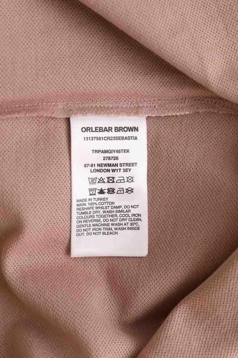 Polo Orlebar Brown Rose en Coton