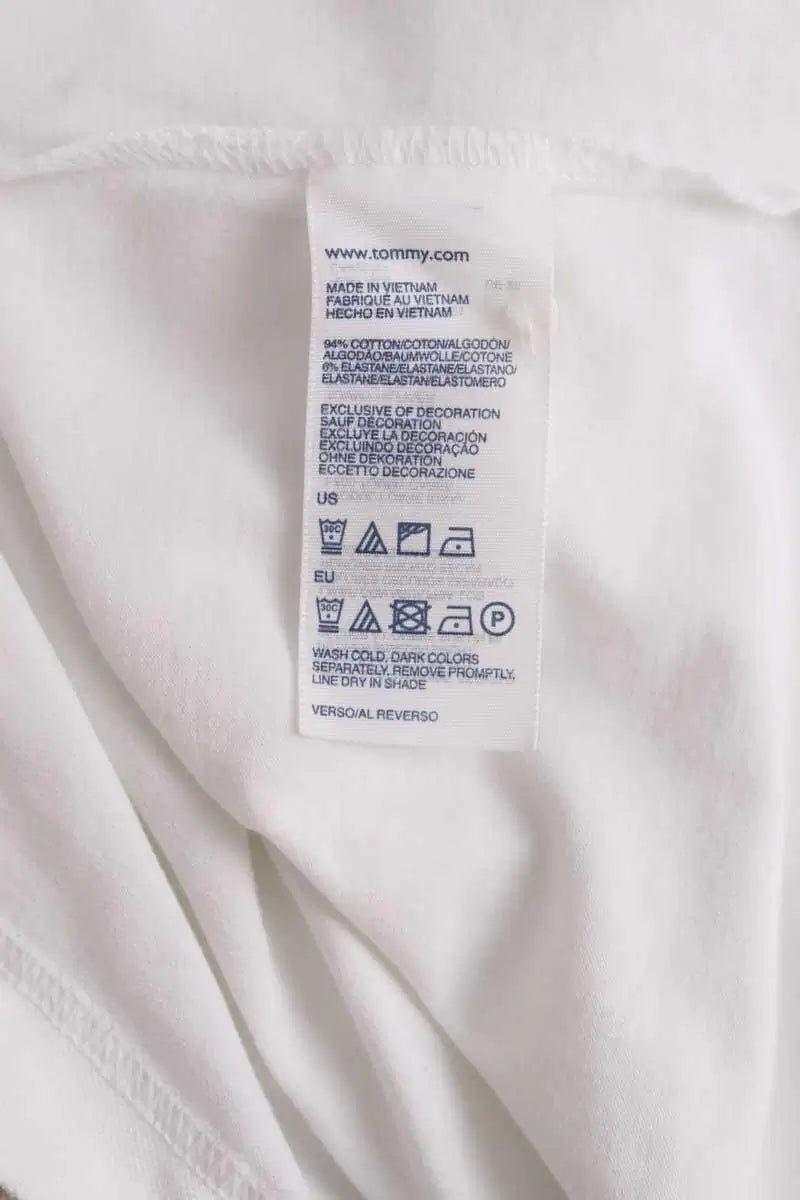 Polo Tommy Hilfiger Blanc en Coton