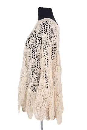 Poncho Antik Batik Ecru en Coton