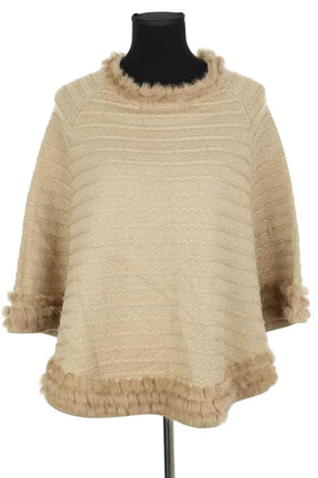 Poncho Armani Jeans Beige en Synthétique, taille L - Seconde Main