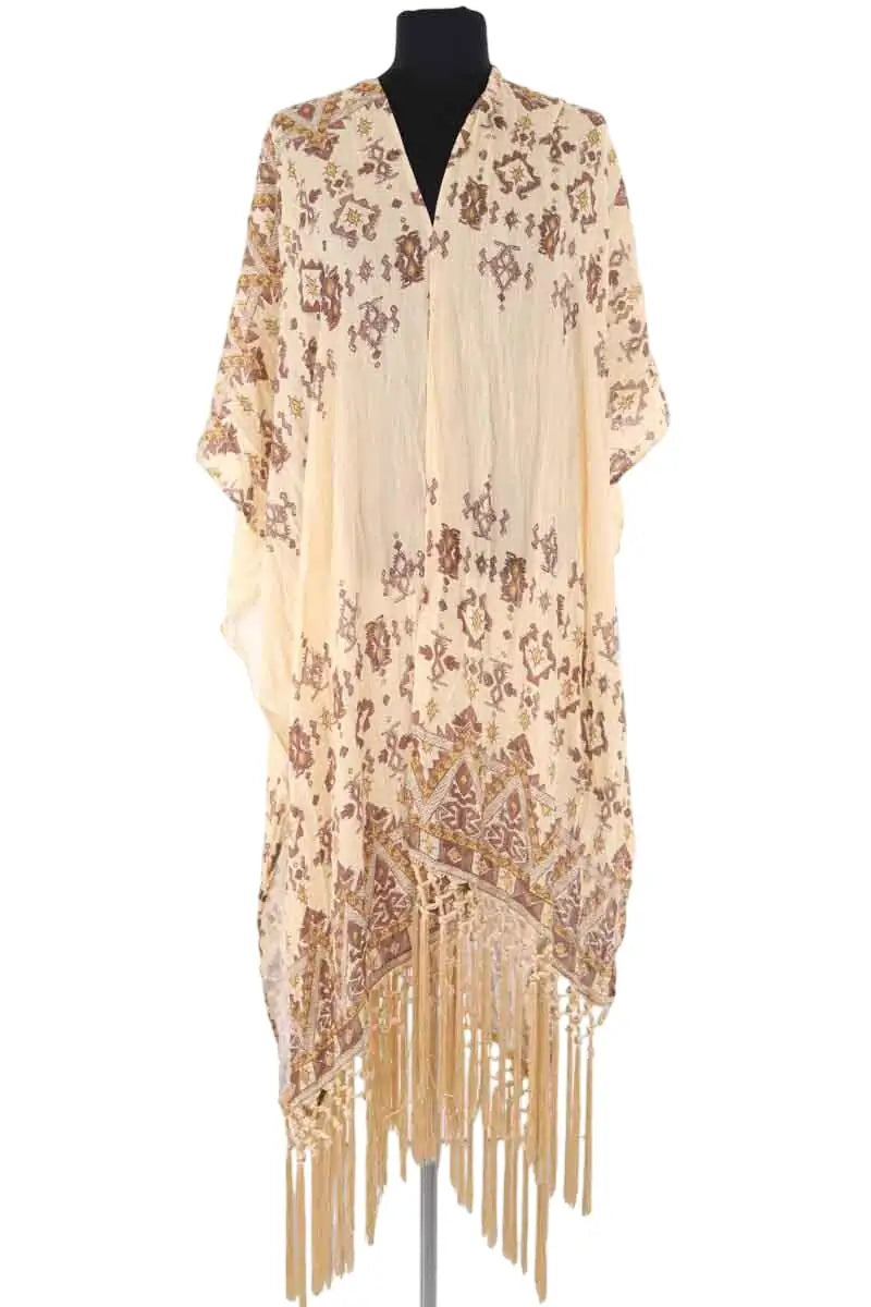 Poncho Ba&Sh Zelma Beige en Synthétique, taille TU - Seconde Main