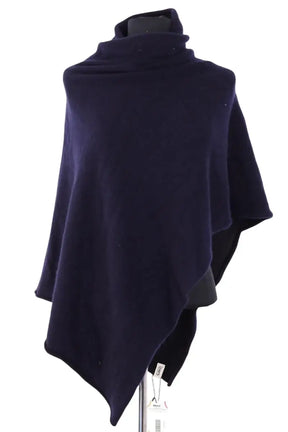 Poncho col roulé Lovers Marine en Cachemire, taille TU - Seconde Main