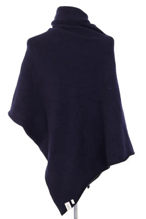 Poncho col roulé Lovers Marine en Cachemire