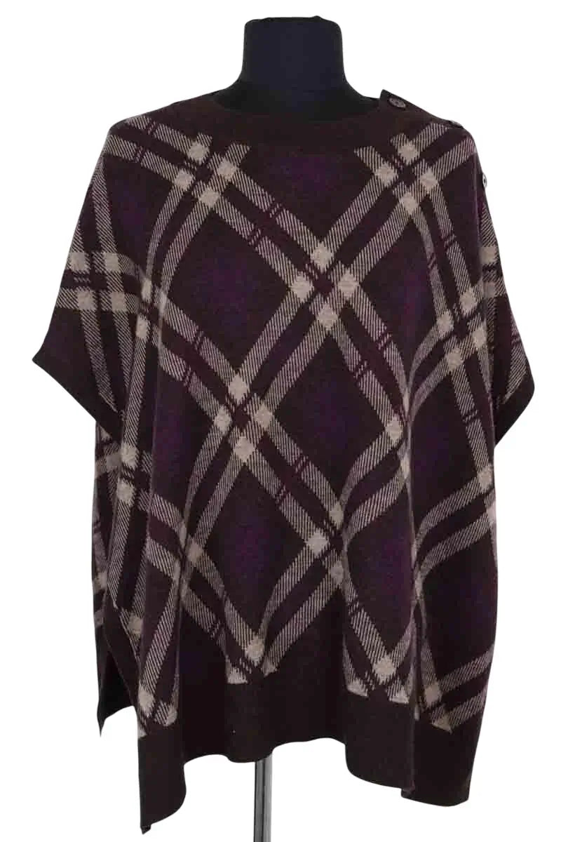 Poncho Eric Bompard Marron en Laine, taille TU - Seconde Main
