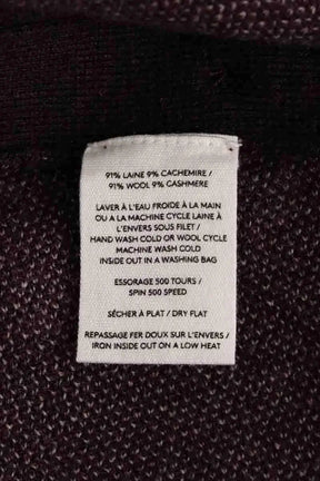 Poncho Eric Bompard Marron en Laine