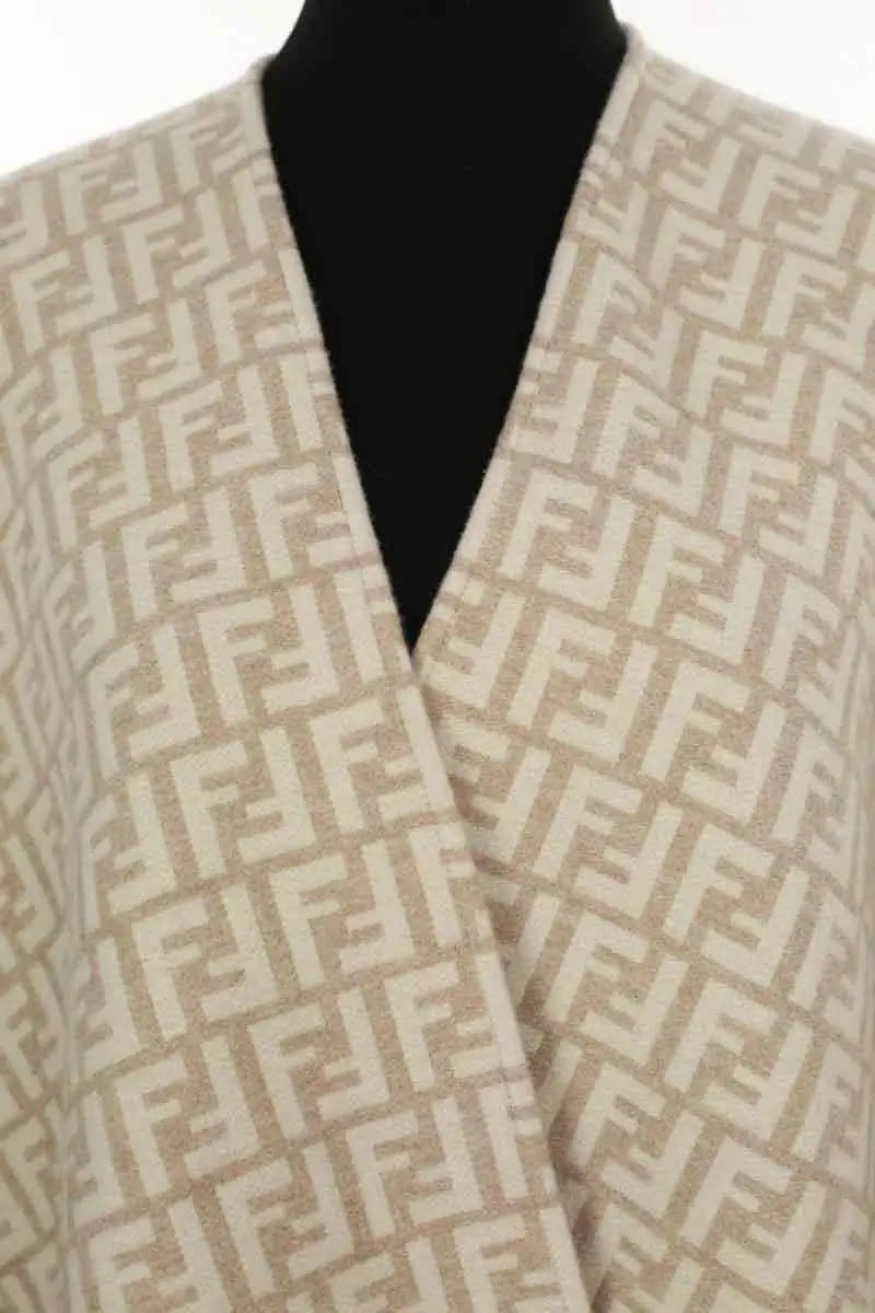 Poncho Fendi Beige en Laine