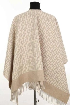 Poncho Fendi Beige en Laine