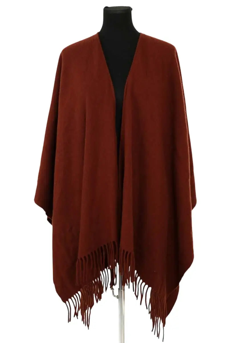 Poncho Les Petites Marron en Coton, taille TU - Seconde Main