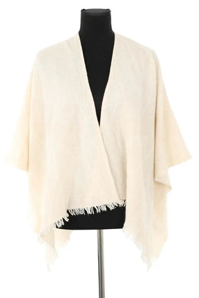 Poncho Maje Ecru en Laine, taille TU - Seconde Main