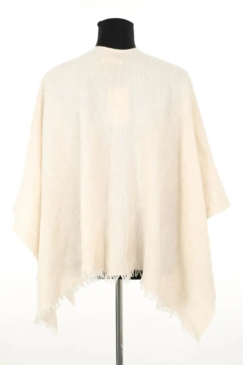 Poncho Maje Ecru en Laine