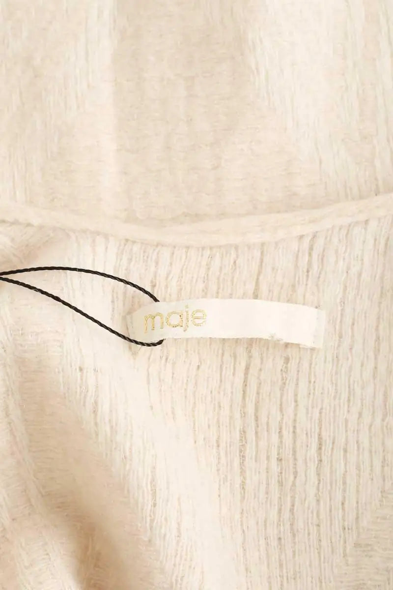 Poncho Maje Ecru en Laine