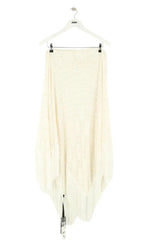 Poncho Pinko Blanc en Viscose, taille M - Seconde Main