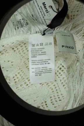 Poncho Pinko Blanc en Viscose