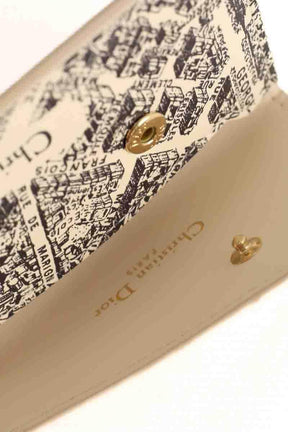 Porte-carte Dior Beige en Cuir