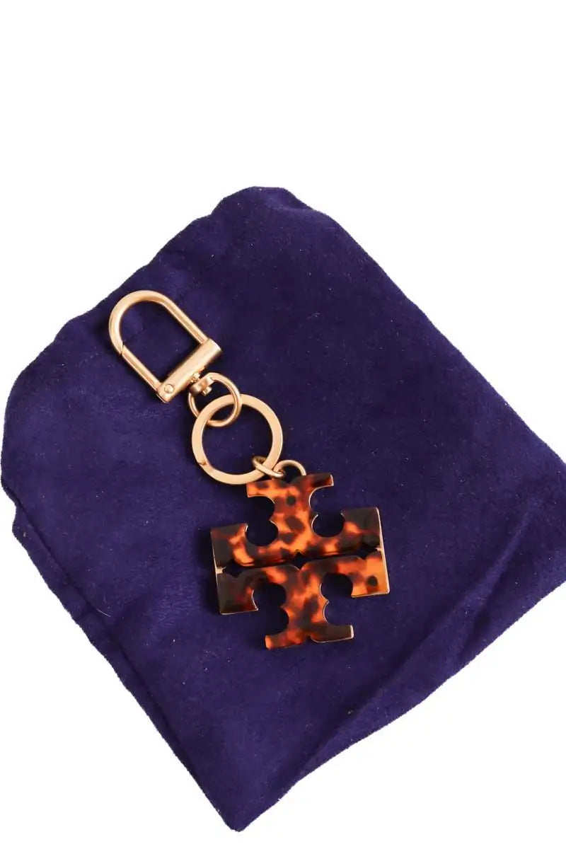 Porte-clé Tory Burch Marron en Synthétique