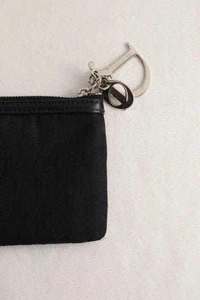 Porte-monnaie Dior Noir en Tissu