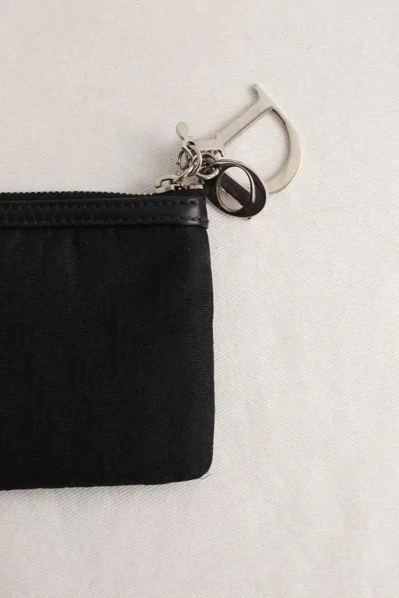 Porte-monnaie Dior Noir en Tissu