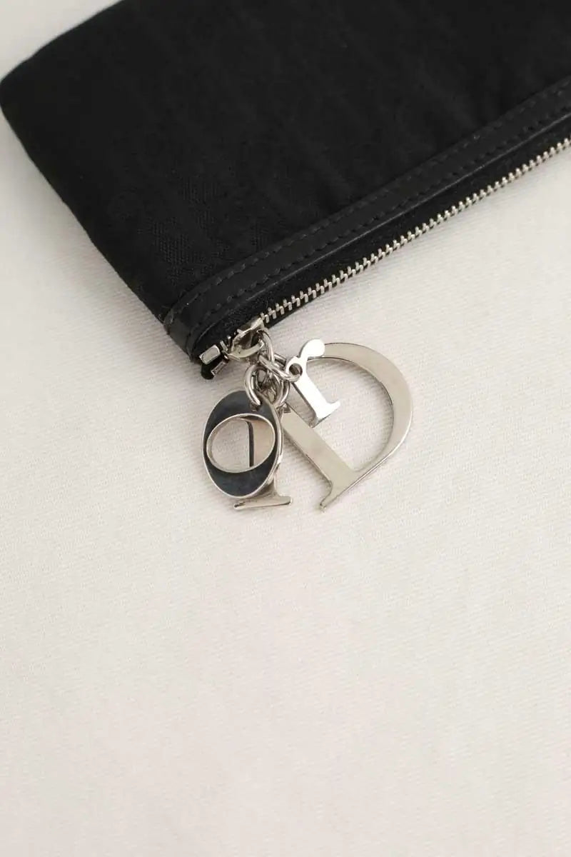 Porte-monnaie Dior Noir en Tissu