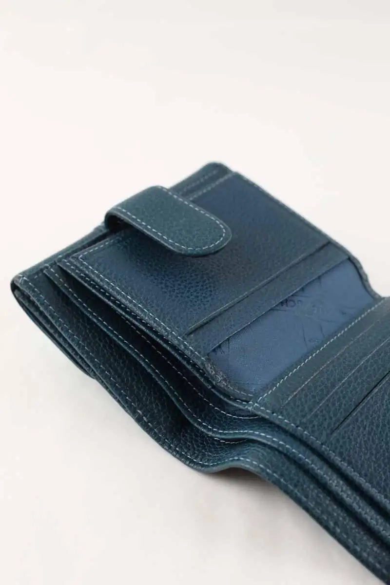 Porte-monnaie Longchamp Bleu en Cuir