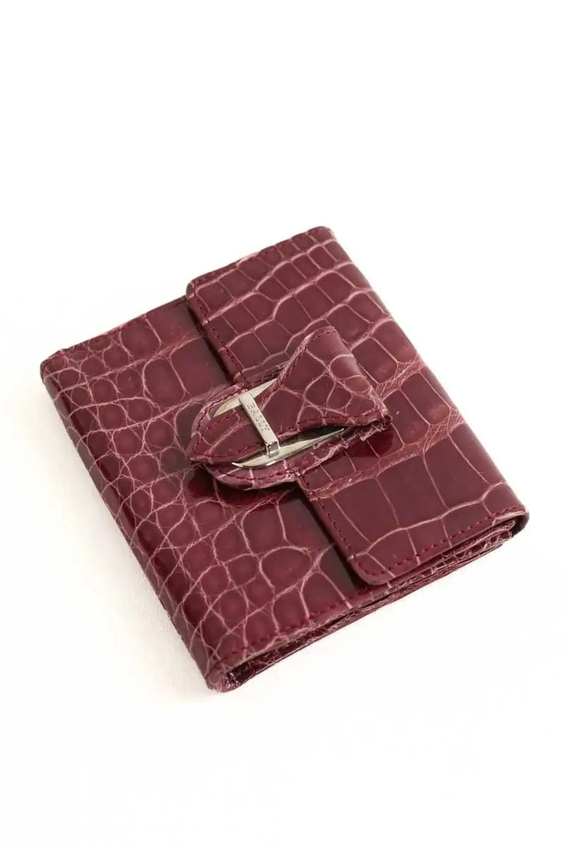 Portefeuille Bally Bordeaux en Cuir