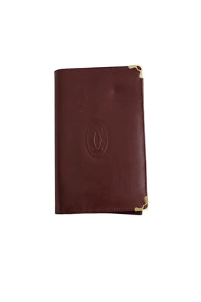 Portefeuille Cartier Bordeaux en Cuir, - Seconde Main