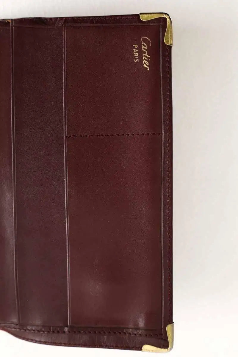 Portefeuille Cartier Bordeaux en Cuir