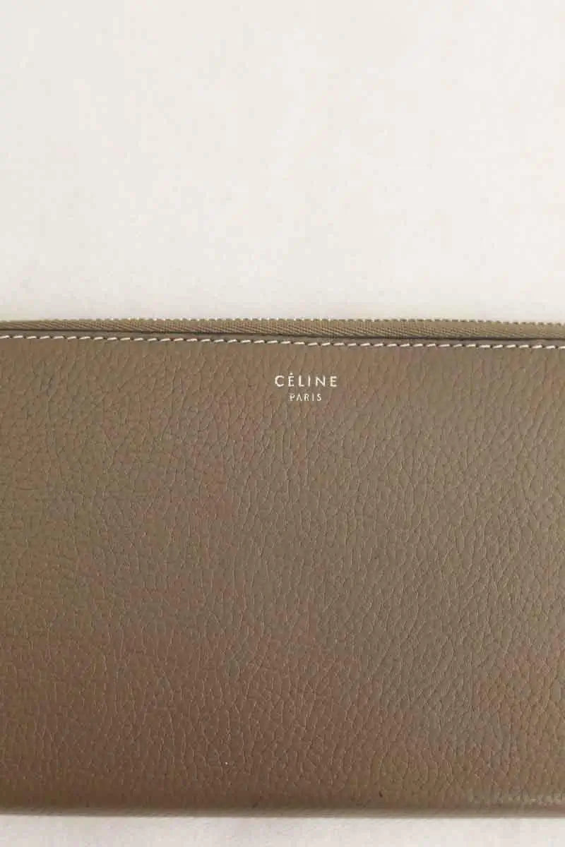 Portefeuille Celine Marron en Cuir