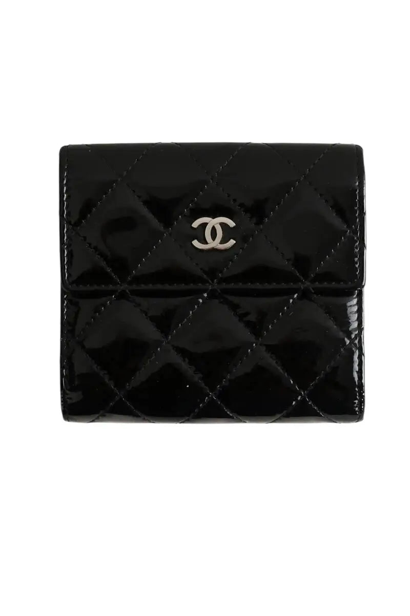 Portefeuille Chanel Noir en Cuir verni - Seconde Main