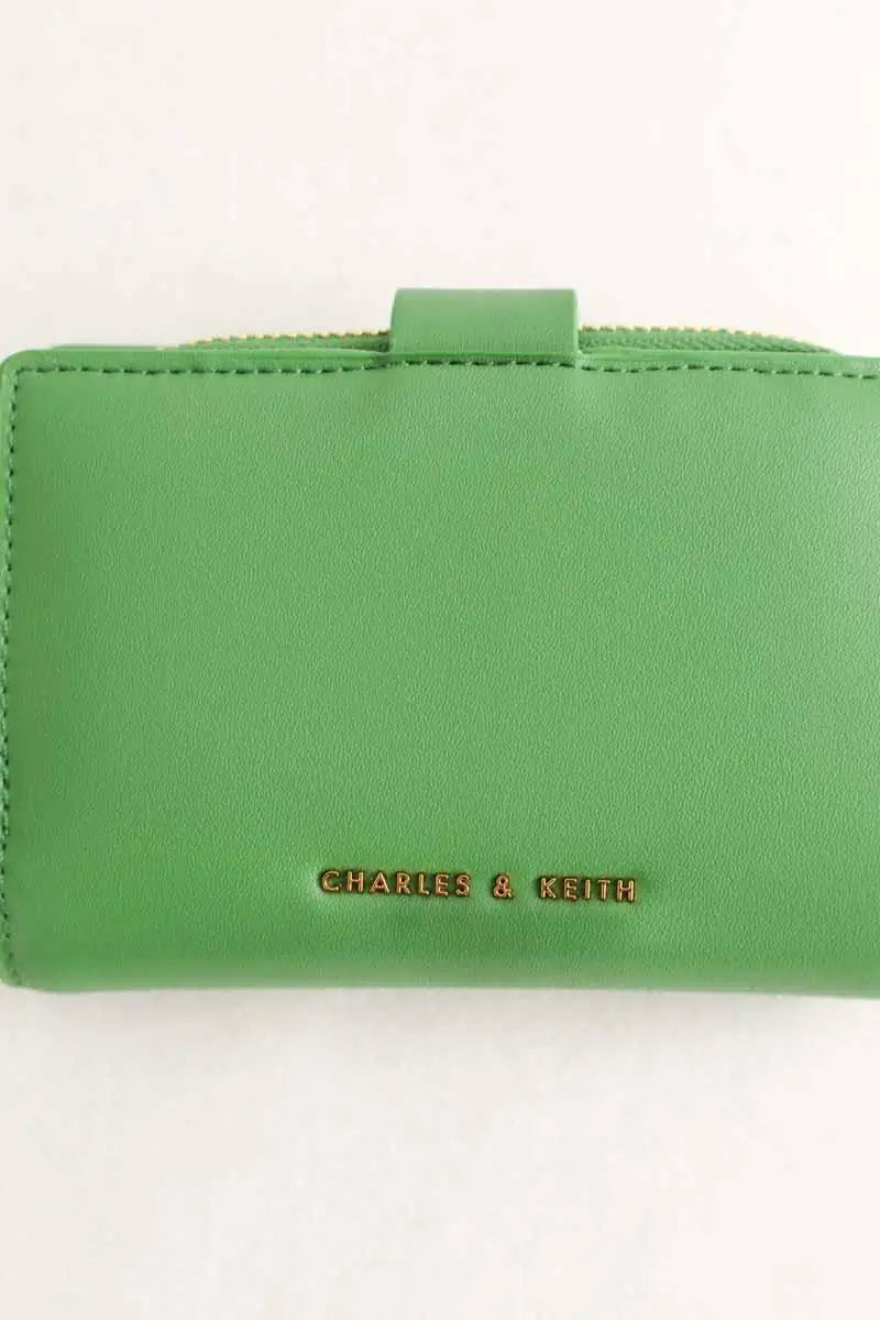 Portefeuille Charles & Keith Vert en Cuir
