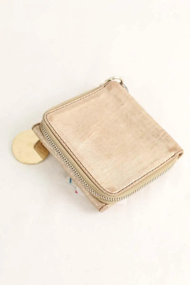 Portefeuille Chloé Doré en Cuir