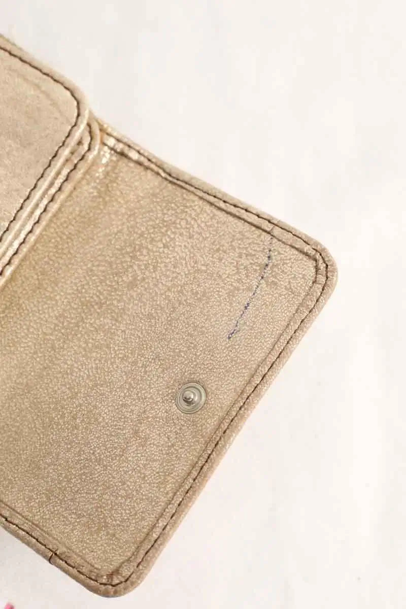 Portefeuille Chloé Doré en Cuir