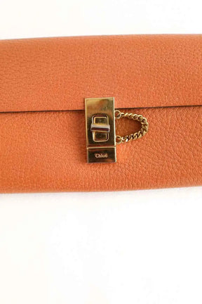 Portefeuille Chloé Drew Camel en Cuir