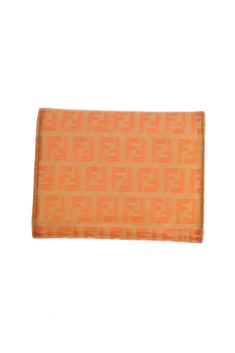 Portefeuille Fendi Orange en Tissu