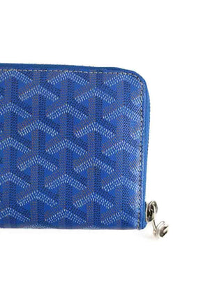 Portefeuille Goyard Bleu en Cuir