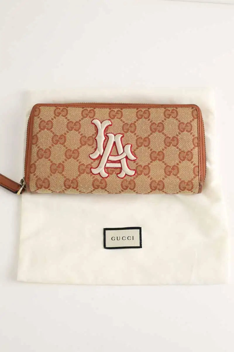 Portefeuille Gucci Beige en Tissu