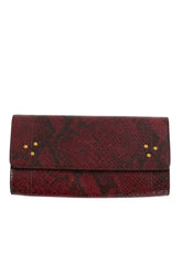 Portefeuille Jérôme Dreyfuss Bordeaux en Cuir - Seconde Main