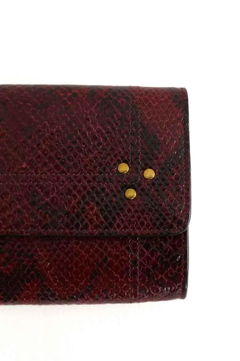 Portefeuille Jérôme Dreyfuss Bordeaux en Cuir