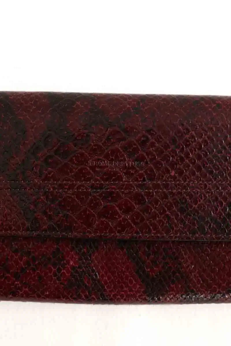 Portefeuille Jérôme Dreyfuss Bordeaux en Cuir