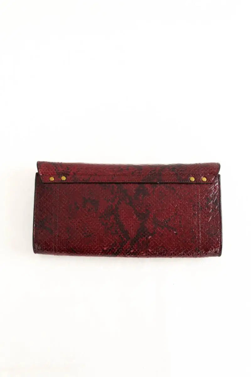 Portefeuille Jérôme Dreyfuss Bordeaux en Cuir