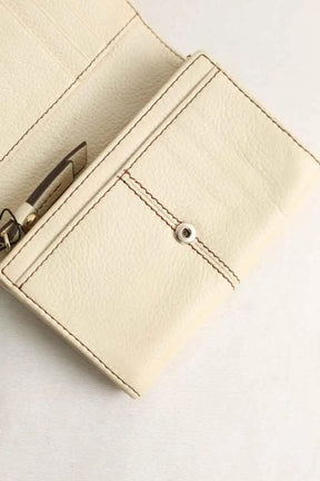 Portefeuille Lancel Ecru en Cuir