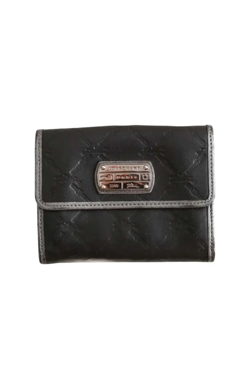 Portefeuille Longchamp Noir en Cuir - Seconde Main