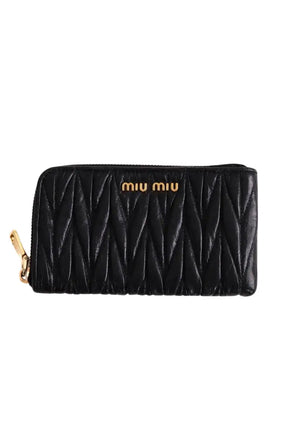 Portefeuille Miu Miu Noir en Cuir - Seconde Main