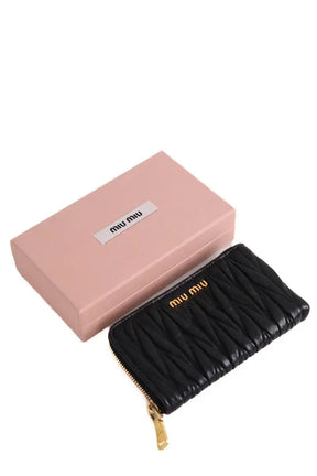 Portefeuille Miu Miu Noir en Cuir
