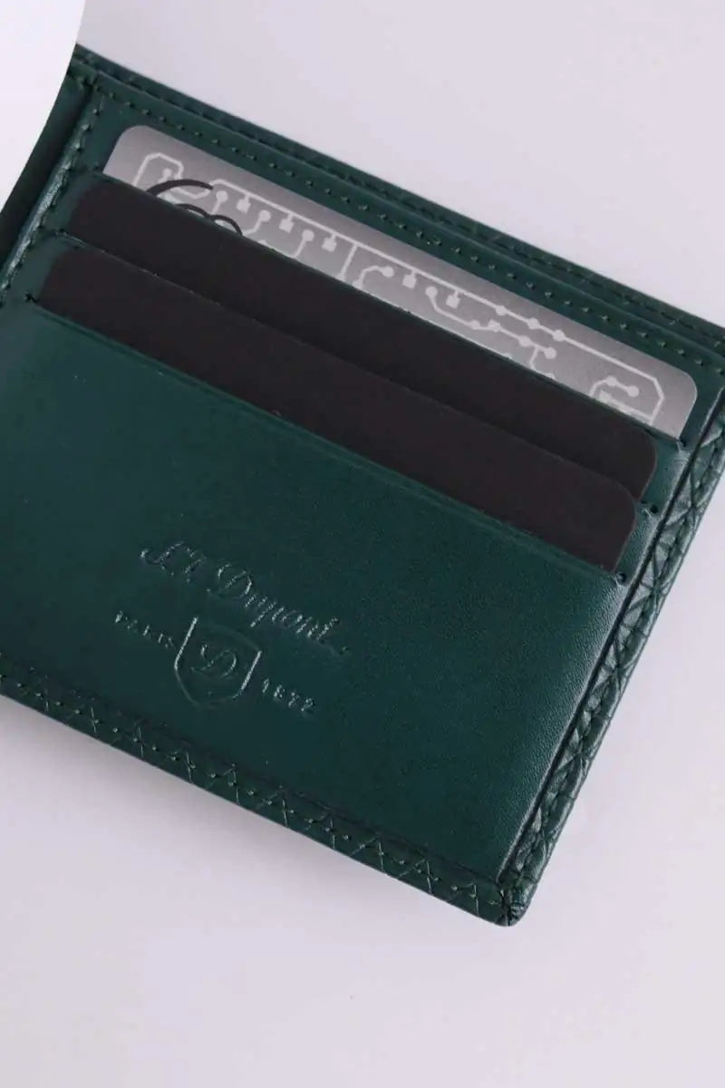 Portefeuille S.T. Dupont Vert en Cuir