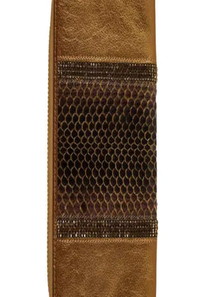 Portefeuille Swarovski Doré en Cuir