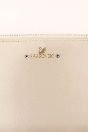 Portefeuille Swarovski Ecru en Cuir
