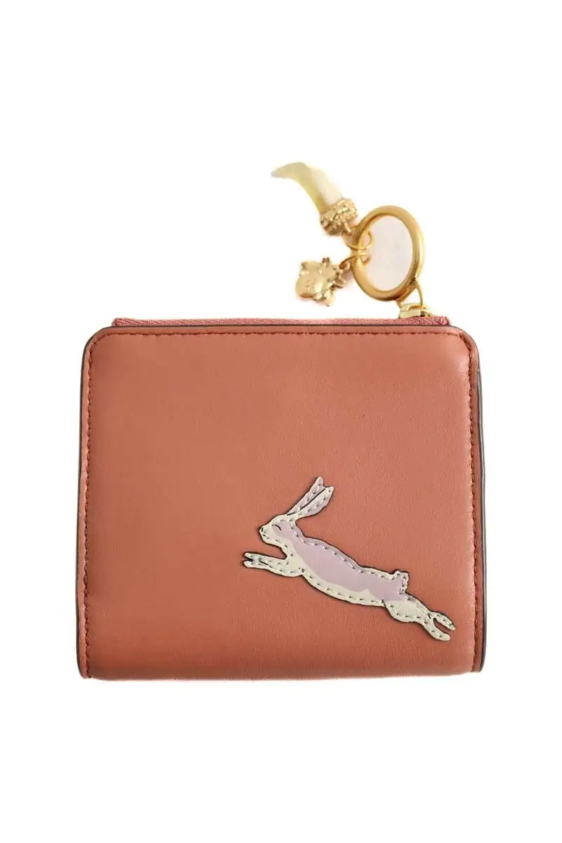 Portefeuille Tory Burch Rose en Cuir