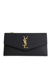 Portefeuille Yves Saint Laurent Noir en Cuir - Seconde Main
